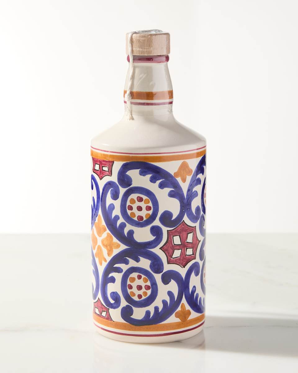 Extra Virgin Olive Oil in "Red Diamond" Barocco Bottle, 101.4 oz.